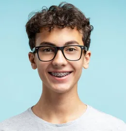 Patient with braces